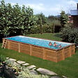 SUNBAY - Piscine bois rectangulaire MINT 10,10m x 4,18m x H.1,46 m LDD - vignette