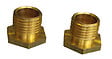 TIBELEC - Lot de 2 raccords laiton 6 pans - vignette