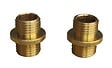 TIBELEC - Lot de 2 raccords laiton double - vignette