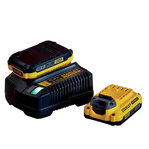 STANLEY Fatmax - Kit starter - 2 batteries V20 Lithium 2Ah - Avec chargeur 18V - large