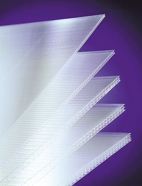 CARBOGLASS - Polycarbonate alvéolaire 10mm clair 2 parois 2x0.98m - large