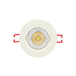 XANLITE - Spot LED intégré encastrable orientable, 5,6W, équivalent 50W, 345 lm, angle 36°, blanc chaud, 2700K, classe énergétique A+, 2 anneaux interchangeables blanc et gris mat - vignette