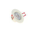 XANLITE - Spot LED intégré encastrable orientable, 5,6W, équivalent 50W, 345 lm, angle 36°, blanc chaud, 2700K, classe énergétique A+, 2 anneaux interchangeables blanc et gris mat - vignette