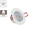 XANLITE - Spot LED intégré encastrable orientable, 5,6W, équivalent 50W, 345 lm, angle 36°, blanc neutre, 4000K, classe énergétique A+, 2 anneaux interchangeables blanc et gris mat - vignette