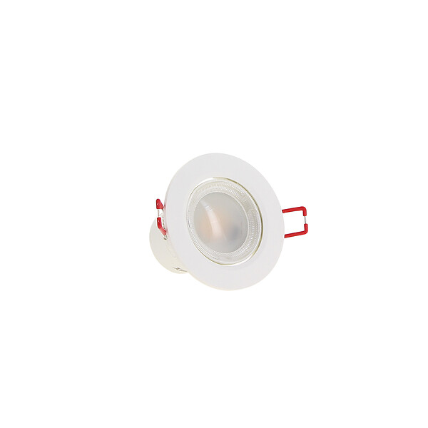 XANLITE - Spot LED intégré encastrable orientable, blanc + RVB, 6,8W, équivalent 40W, 345 lm, blanc chaud, 3000K, angle 100°, pilotable par télécommande - large