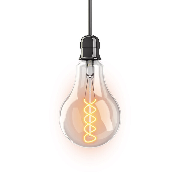 XANLITE - Ampoule filament LED goutte décorative, culot E27, 4W, équivalent 27W, lumière ultra chaude, 1700K, angle 320°, verre transparent, durée de vie 15000 h, classe énergétique A+ - large
