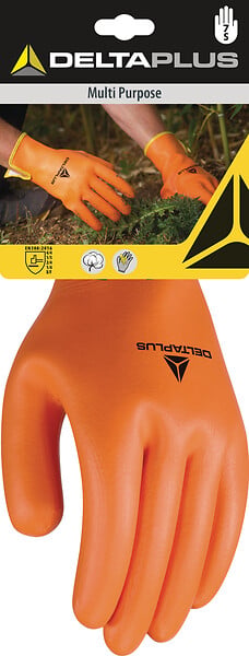 DELTA PLUS - Gants tous travaux Ref DPVE716OR09 Taille 9 - large