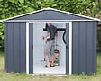 YARDMASTER - Abri de jardin 1013AEYZ - Métal - Anthracite - 10.76m2 - vignette