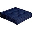 C MA DECO - Coussin de sol avec poignée coton 50x50x10cm bleu marine - vignette