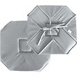 C MA DECO - Galette de chaise avec rabats et nouettes 40x40x2cm gris - vignette