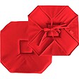 C MA DECO - Galette de chaise avec rabats et nouettes 40x40x2cm rouge - vignette
