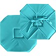 C MA DECO - Galette de chaise avec rabats et nouettes 40x40x2cm turquoise - vignette