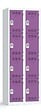 P.HENRY - Vestiaire 2 colonnes de 4 cases gris perle - prune - vignette