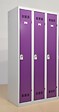 P.HENRY - Vestiaire industrie propre 3 cases gris perle-prune - vignette