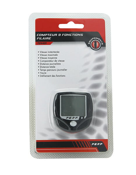 PERF - compteur 9 fonctions filaire - large