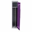 P.HENRY - Vestiaire industrie salissante 1 case - Gris perle et prune - vignette