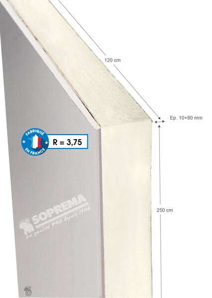 SOPREMA - Doublage en polyuréthane - 250x120x9cm - large