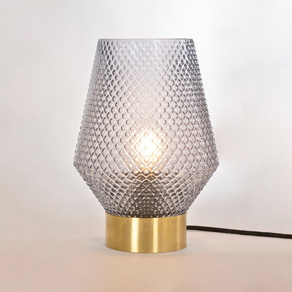 COREP - Lampe à poser en verre acerola fume - large