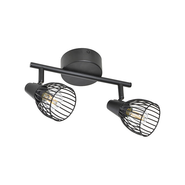 COREP - Spot 2Lumières métal filaire jaro noir - large