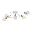 COREP - Plafonnier spirale 5L orientables Tyron - Métal bois - 40W - vignette