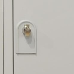 P.HENRY - Vestiaires 4 colonnes de 2 cases de 30cm gris perle - large