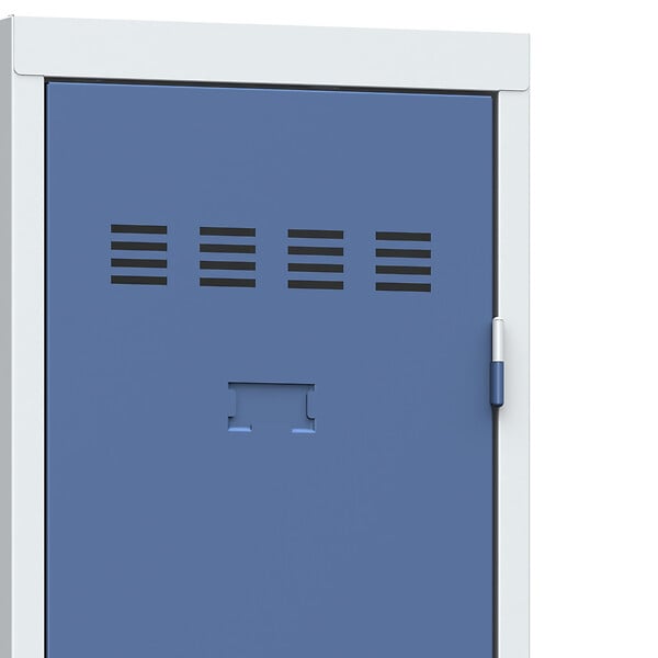 P.HENRY - Vestiaire 3 colonnes - 2 cases - Gris perle et bleu - large