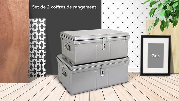 P.HENRY - Duo de coffres - Métal  - Aluminium - 45 et 60L - large