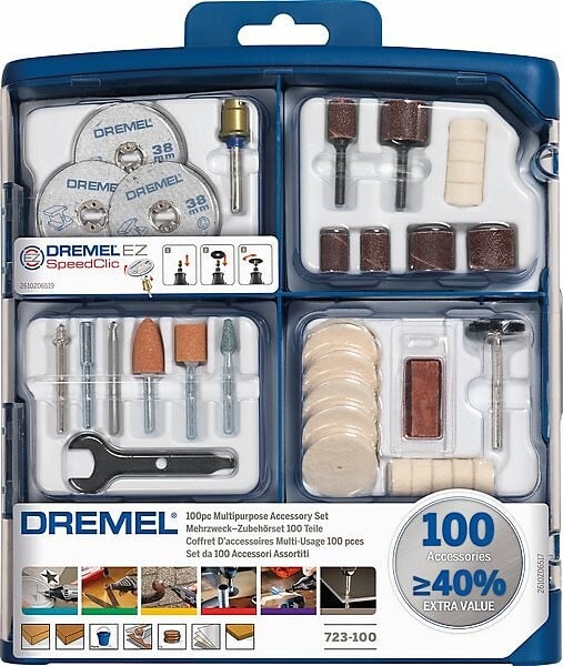 DREMEL - Set d'accessoires 100 pcs multi-usage - large