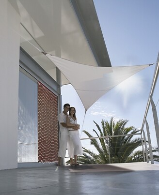 JARDILINE - Voile ombrage Serenity - Triangulaire - Taupe - 3,60m - large
