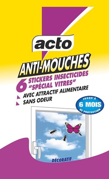 ACTO - Stickers insecticides anti-mouches x7 - large