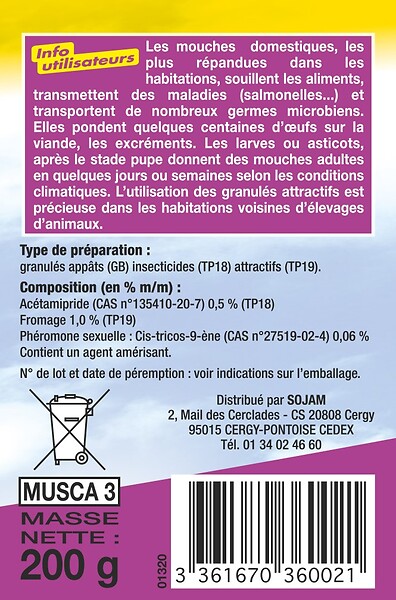 ACTO - Granulés anti-mouches boîte 200gr - large