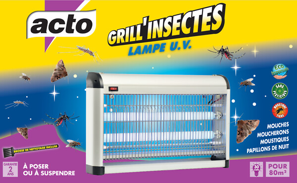 ACTO - Aspirateur Grill insectes lampe UV grand format - large