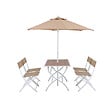 Salon de jardin - Acier - Taupe - 4 personnes - vignette
