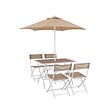 Salon de jardin - Acier - Taupe - 4 personnes - vignette