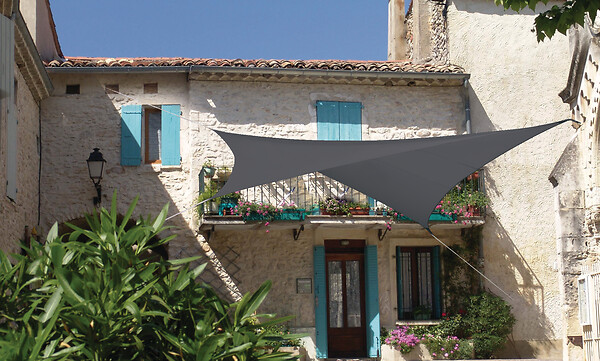 JARDILINE - Voile ombrage Serenity - Carré - Ardoise - 3,60m - large