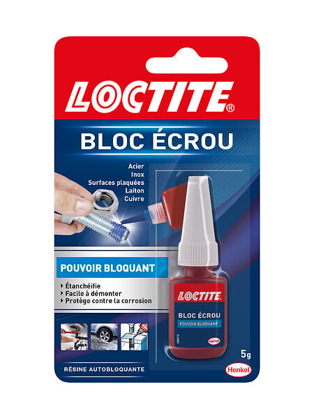 LOCTITE - Colle Spécialités Matériaux Bloc écrou 5ml - large