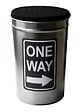 P.HENRY - Pierre henry - coffre pouf 33 litres en metal decor one way - vignette