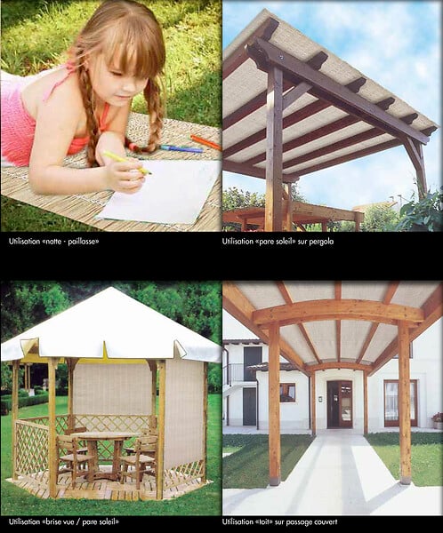 JARDILINE - Canisse multi-fonctions Multipaille 3x0.90m coloris café Jardiline - large