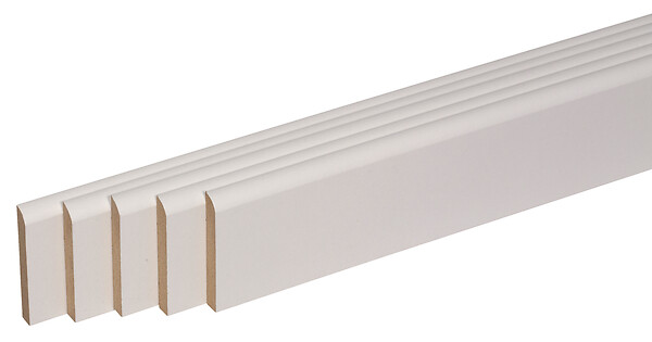 AJ TIMBER - Plinthe bord arrondi revêtu - Blanc -  L2,20m 10x70mm - large