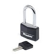 MASTER LOCK - Cadenas à clé alu avec protection en vinyle noir 40mm anse d.6xh.38mm - vignette