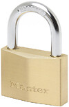 MASTER LOCK - Cadenas à clé laiton massif 60mm anse d.9xh.36mm 6 goupilles 4 clés - large