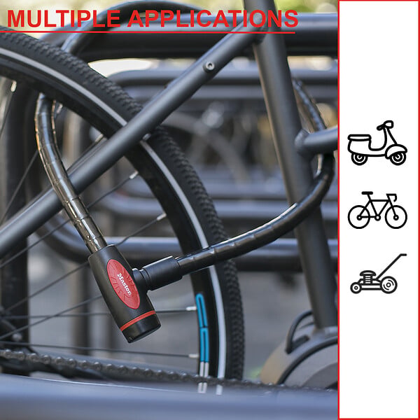 MASTER LOCK - Cable antivol vélo à clé L.100xd.1.8cm - large