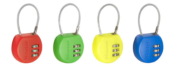 MASTER LOCK - Cadenas porte-adresse à combinaison programmable 42mm anse d.3xh.44mm - large