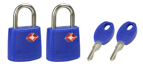 MASTER LOCK - 2 cadenas valises certifiés TSA 30mm - large