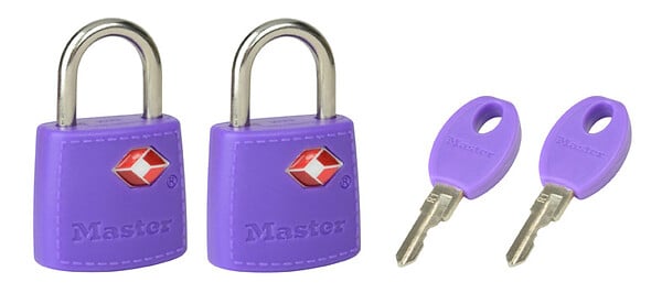 MASTER LOCK - 2 cadenas valises certifiés TSA 30mm - large