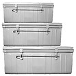 P.HENRY - Lot de 3 cantines - Métal - Gris - 90-100-110cm - vignette