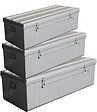 P.HENRY - Lot de 3 cantines - Métal - Gris - 90-100-110cm - vignette