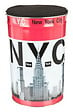 P.HENRY - Pierre henry - coffre pouf 33 litres en metal new york - vignette