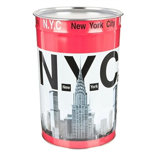 P.HENRY - Pierre henry - coffre pouf 33 litres en metal new york - large