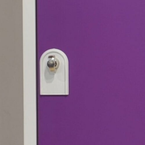 P.HENRY - Vestiaire 2 colonnes de 2 cases gris perle - prune - large